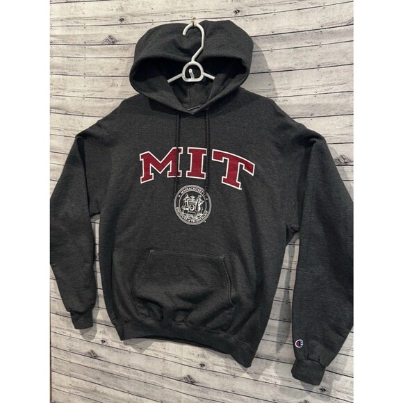 MIT Hoodie Champion Hoodie Sz M Gray Pullover Massachusetts Technology - Picture 5 of 16